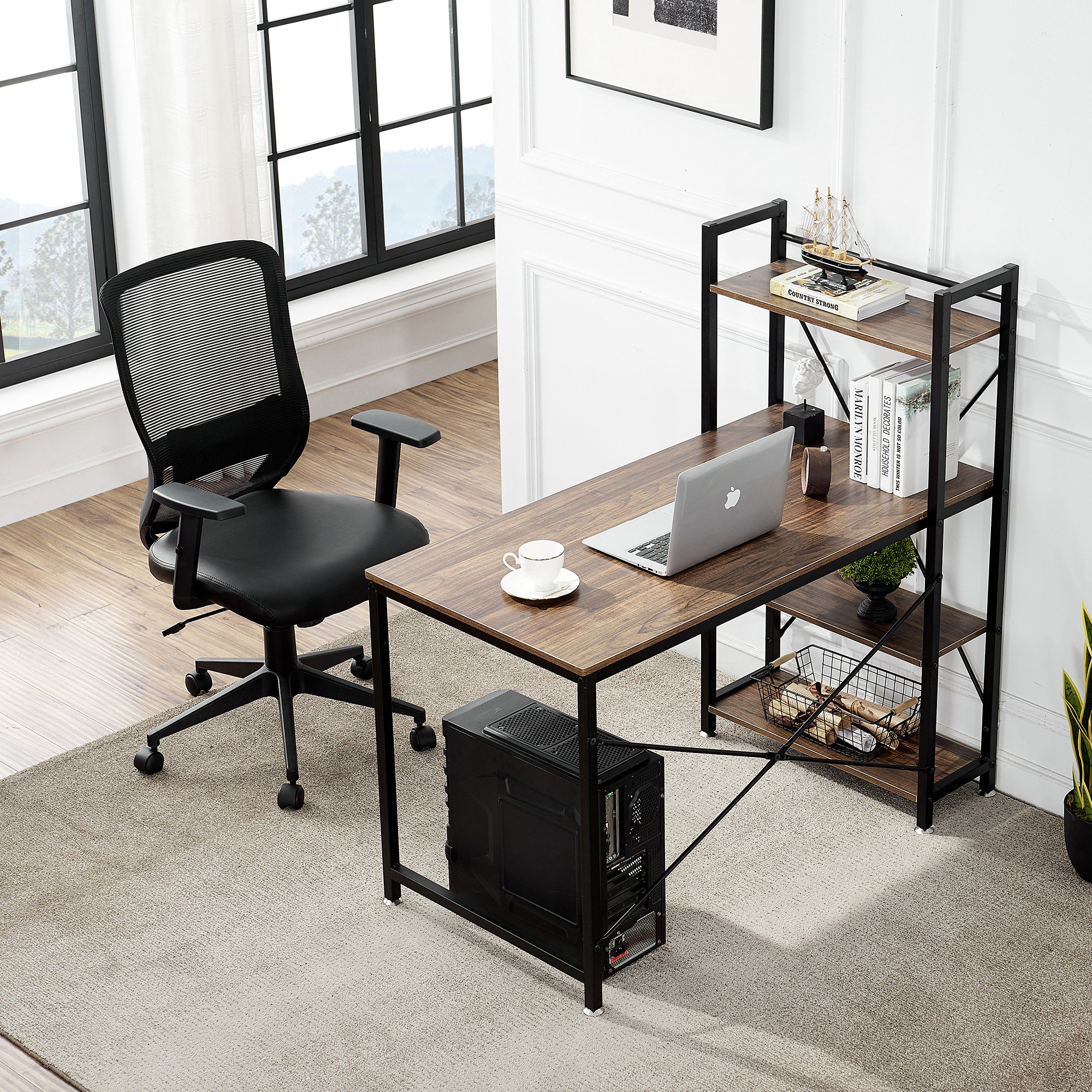 Inbox Zero Reversible H Shape Gaming Desk And Chair Set Wayfair