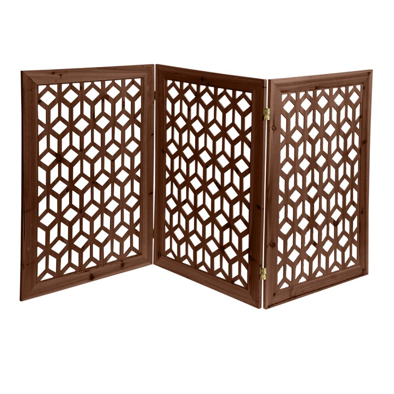 AKC Wooden Carved Pet Gate & Reviews | Wayfair