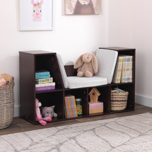 Kiddi Style Kids Storage Wooden Chest Childrens Bookcase Sling Bookshelf Toy Box 