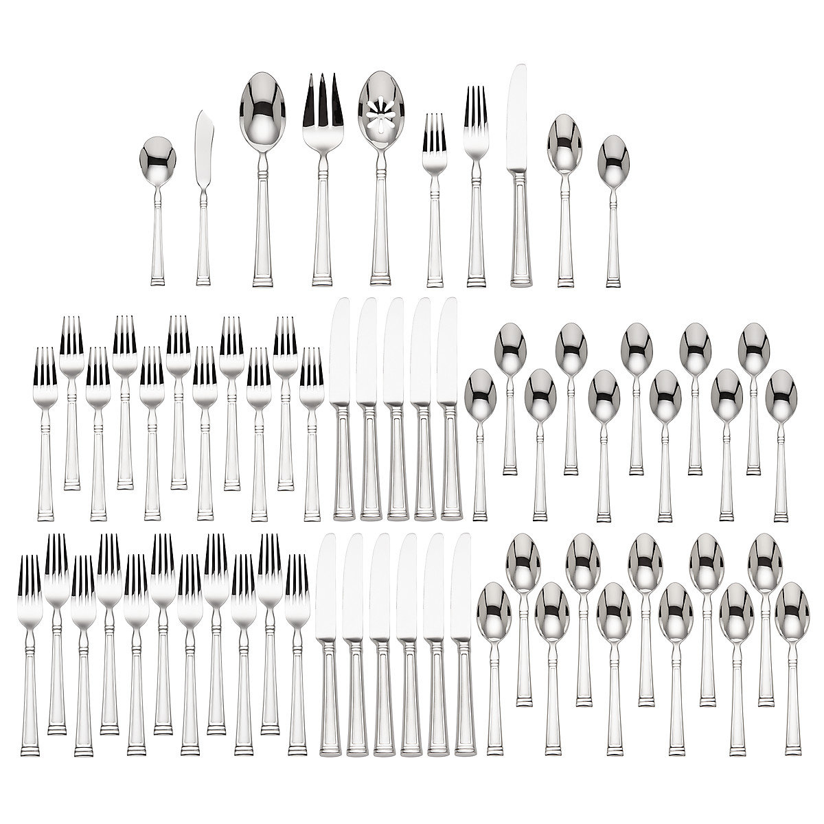 Lenox Stainless Steel Flatware Set of 65 & Reviews Wayfair