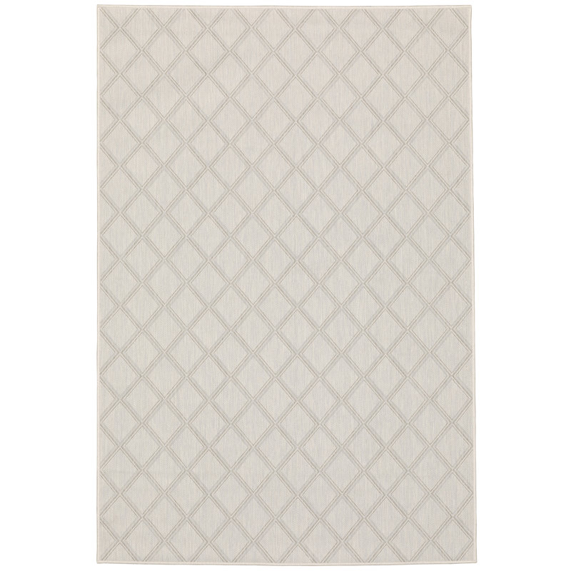 Gracie Oaks Sechura Geometric Ivory Gray Indoor Outdoor Area Rug Reviews Wayfair