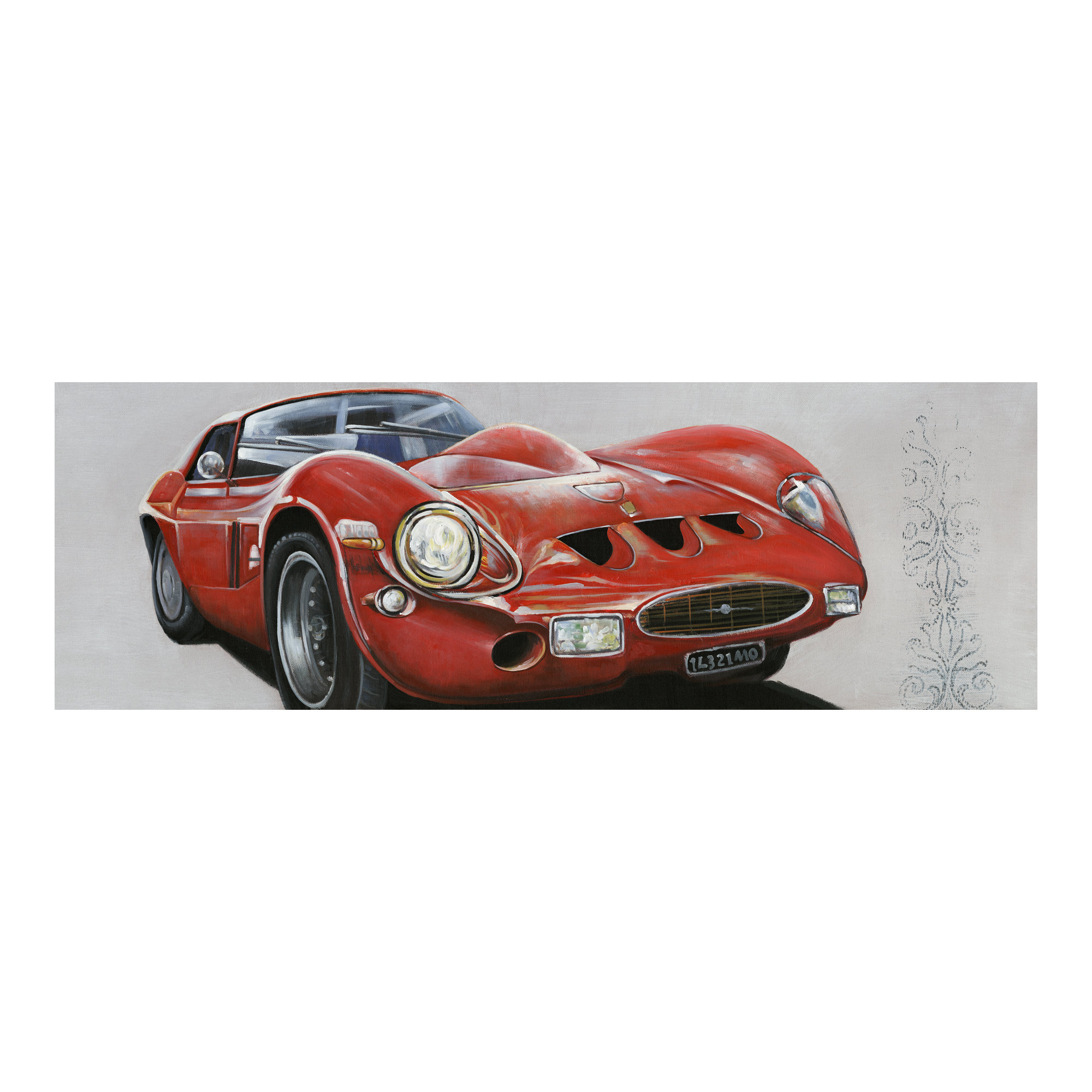 17 Stories Sportscar Painting Print On Canvas Wayfair