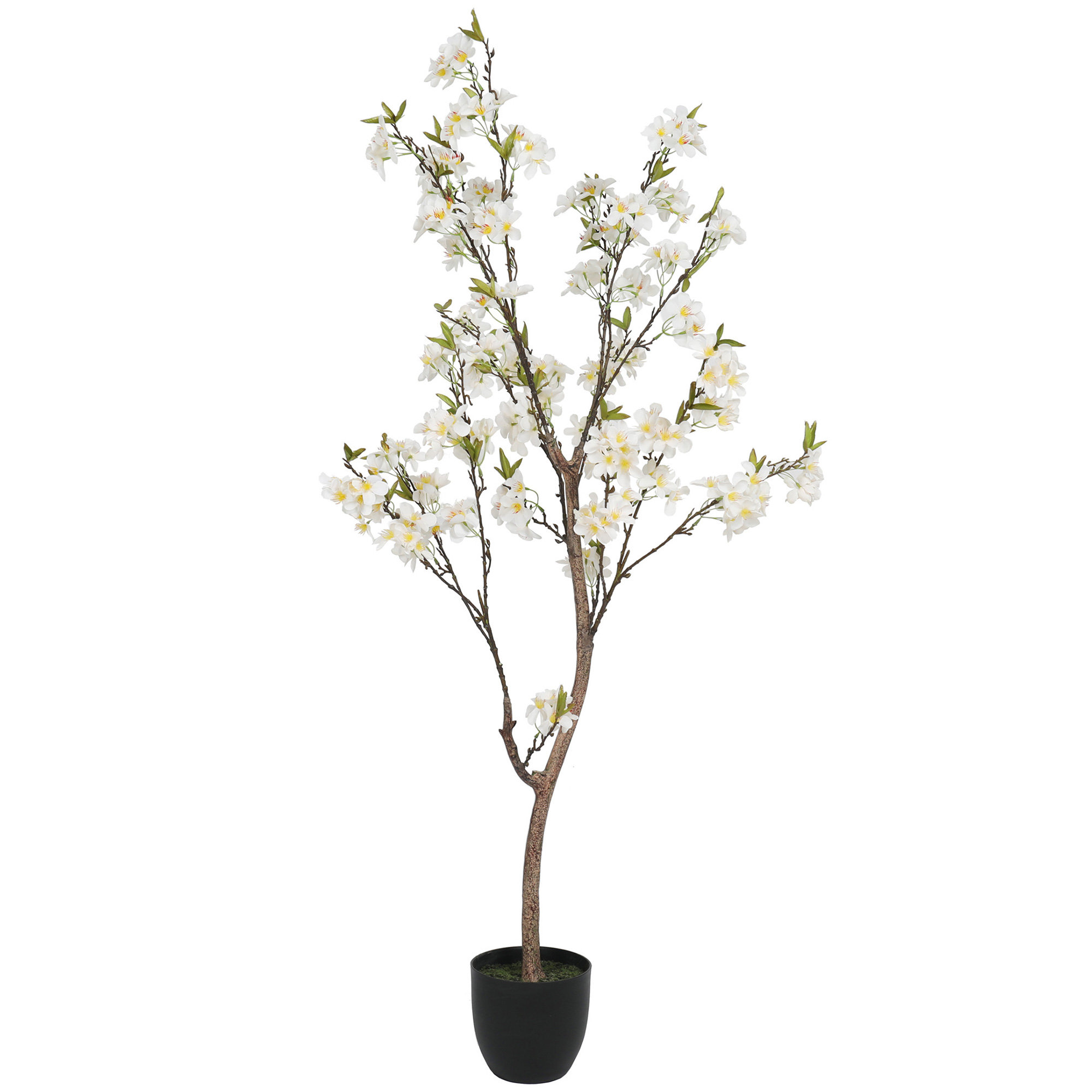 Freeport Park 53 5 Artificial Apple Blossom Tree In Planter Reviews Wayfair