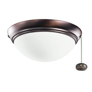 Basic Low Profile 1-Light Bowl Ceiling Fan Light Kit