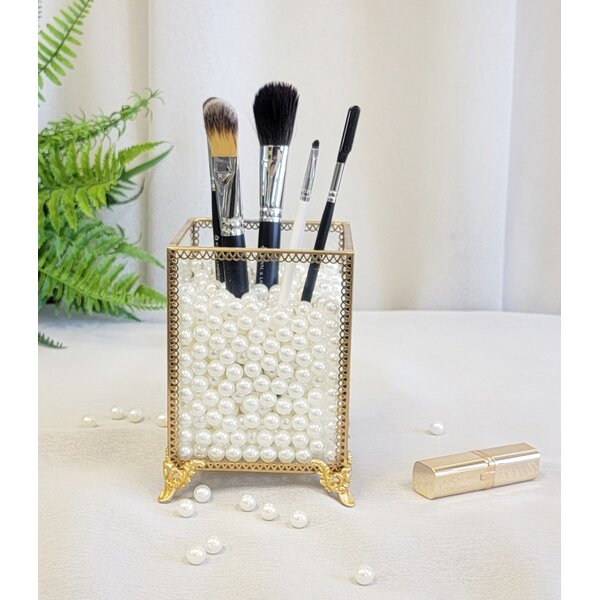 Make up Brush Drying Rack Holds 14 Brushes Upright Plastic Artist Multi Hole Paint Brush Organizer Holder 