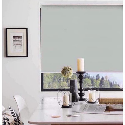 Gray UV Protection Waterproof Blackout Roller Window Shades for Home and Office