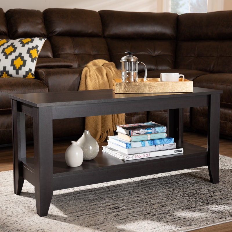 Ebern Designs Arnoldina Modern And Contemporary Wenge Finished Wood Coffee Table Reviews Wayfair