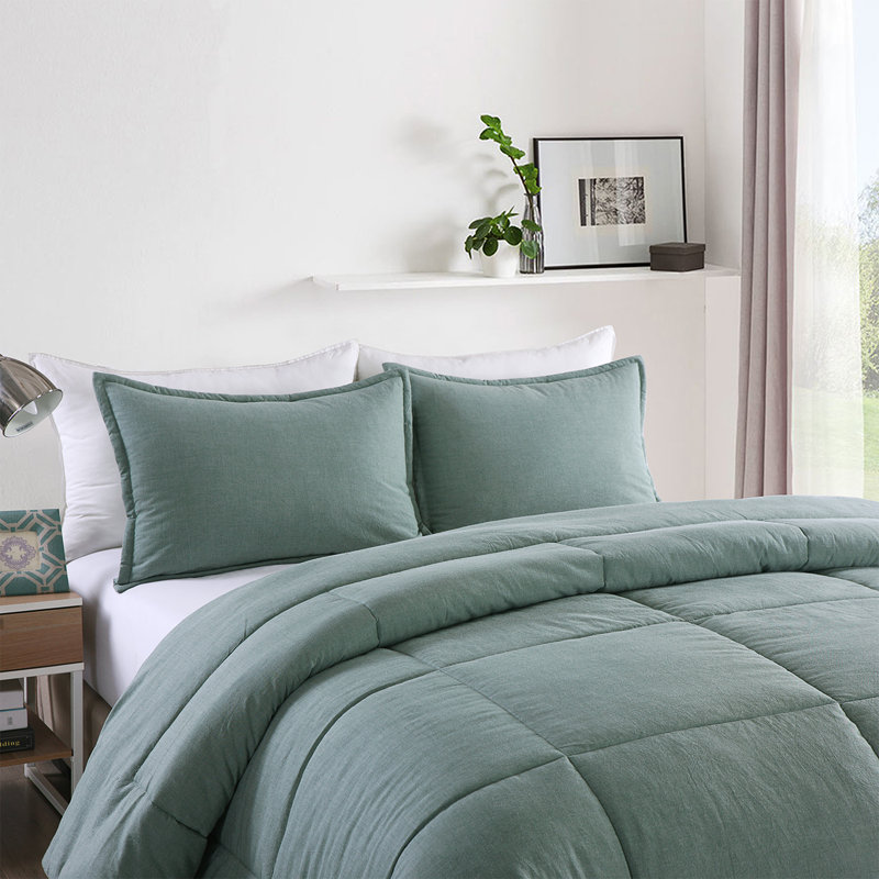 Breakwater Bay Sarratt Washed Cotton Comforter Set Reviews Wayfair