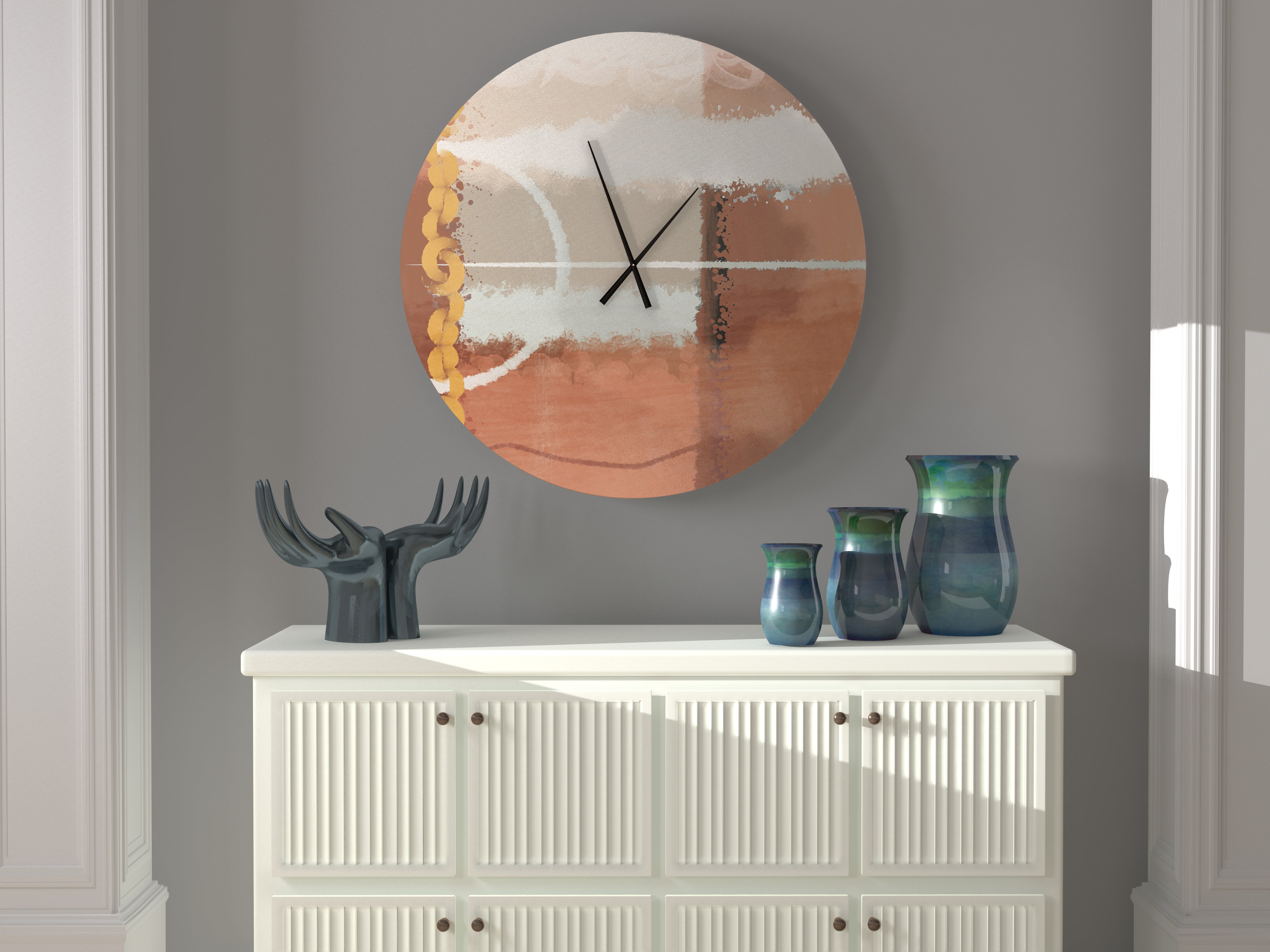 Ebern Designs Autonomous Unsurpassed Abstract Wall Clock Wayfair