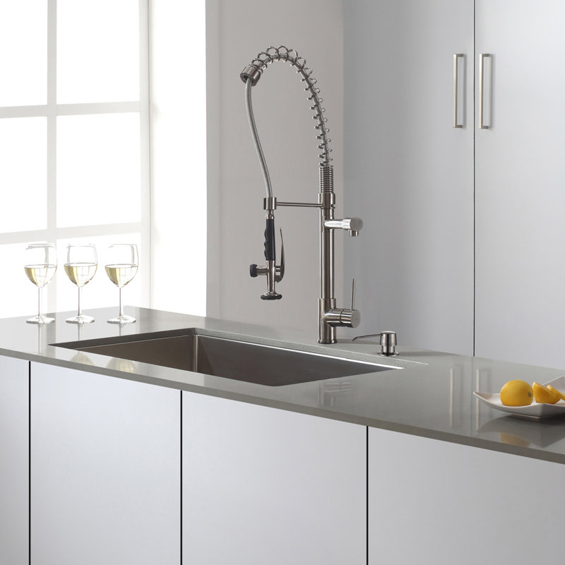 Undermount Kitchen Sinks And Faucets kraus 32" x 19" undermount kitchen sink with faucet and soap Undermount Kitchen Sinks And Faucets kraus 32" x 19" undermount kitchen sink with faucet and soap