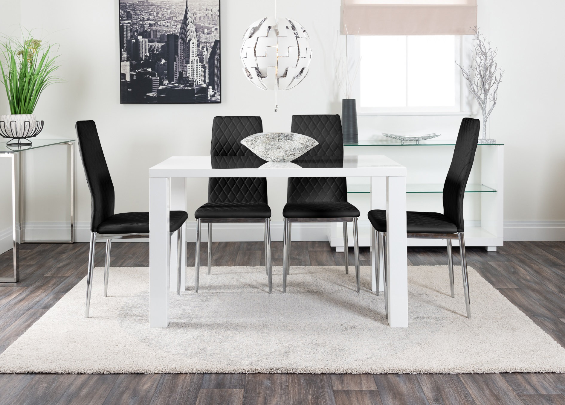 trapp dining set with 4 chairs