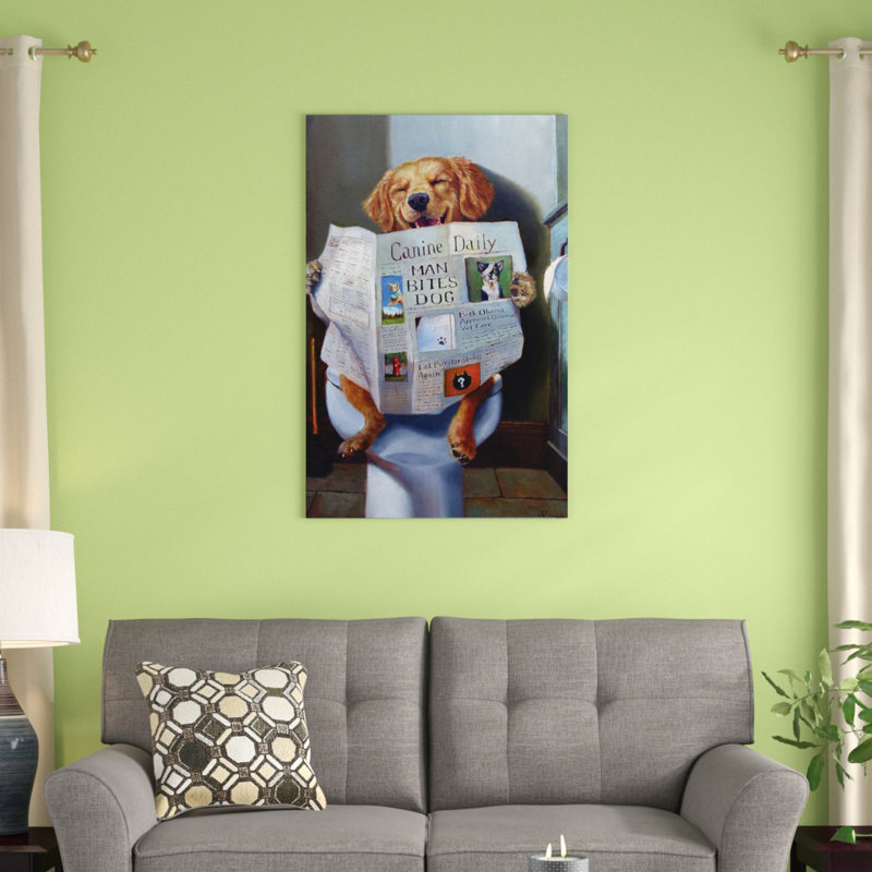 East Urban Home Lucia Heffernan Dog Gone Funny Print On Wrapped