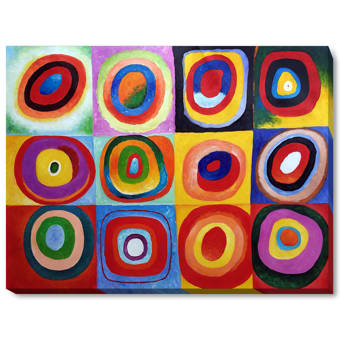 Vault W Artwork Farbstudie Quadrate By Wassily Kandinsky Picture Frame Print On Canvas Wayfair Ca