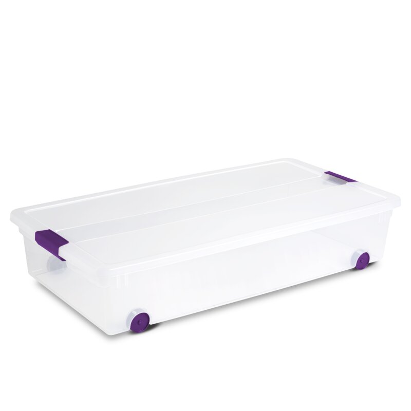 Sterilite Latch Wheeled Plastic Underbed Storage Reviews Wayfair