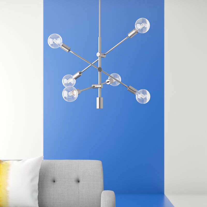 affordable 6 light sputnik chandelier
