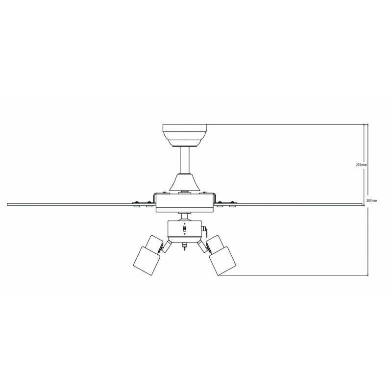 17 Stories 107cm Sievers 3 Blade Ceiling Fan Wayfair Co Uk