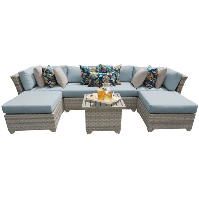 Sol 72 Outdoor Falmouth 7 Piece Sectional Seating Group With Piece Sectional Seating Group