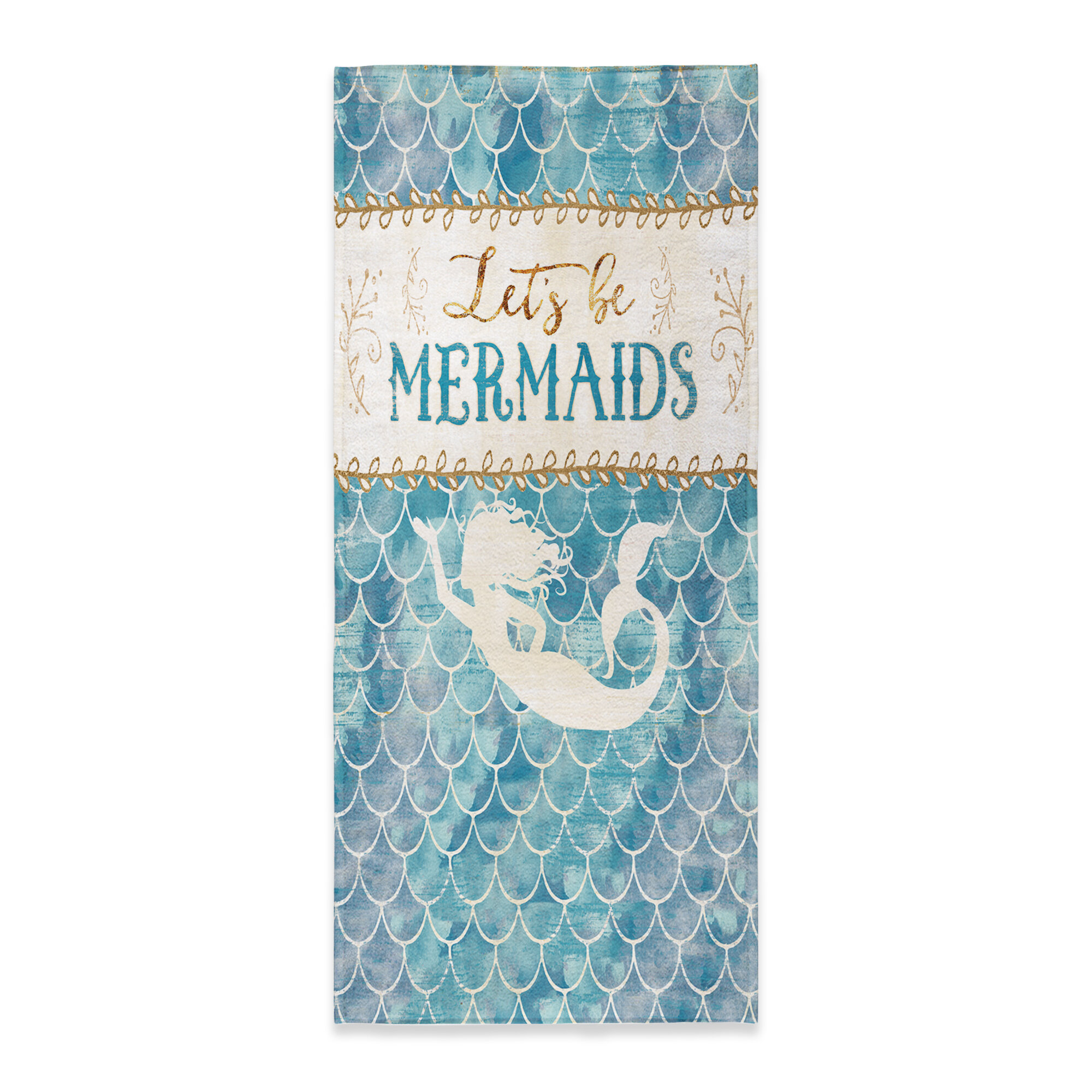 Mermaid Text Hand Towel 