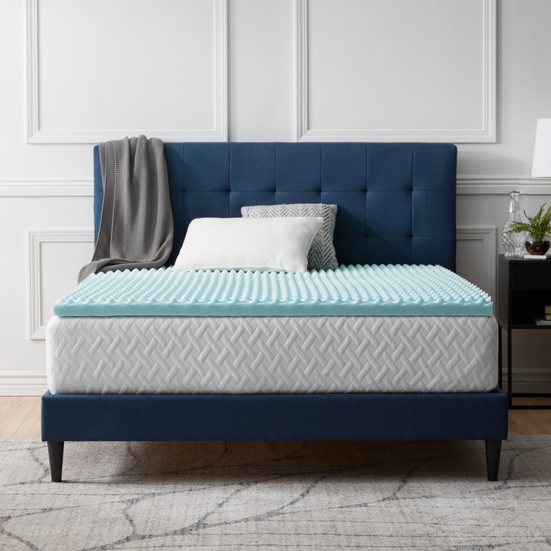 Lucidcomfortcollection Convoluted 2 Gel Memory Foam Mattress Topper Reviews Wayfair