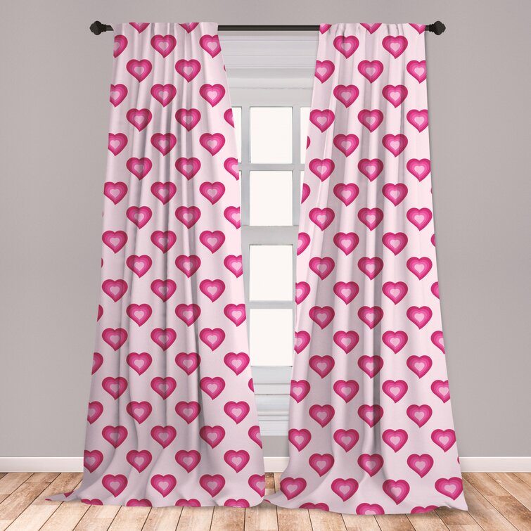 30 x 84 Sheer Curtains Kess InHouse EBI Emporium Winter Dreamland 3 Pink Orange Decorative Set 