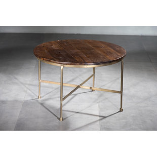Caigan Wooden Iron Coffee Table by Bungalow Rose Sale