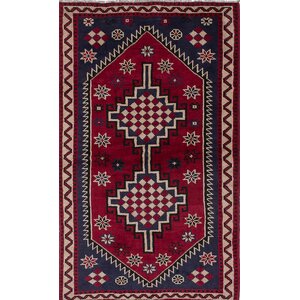 Witt Hand-Knotted Red/Blue Area Rug