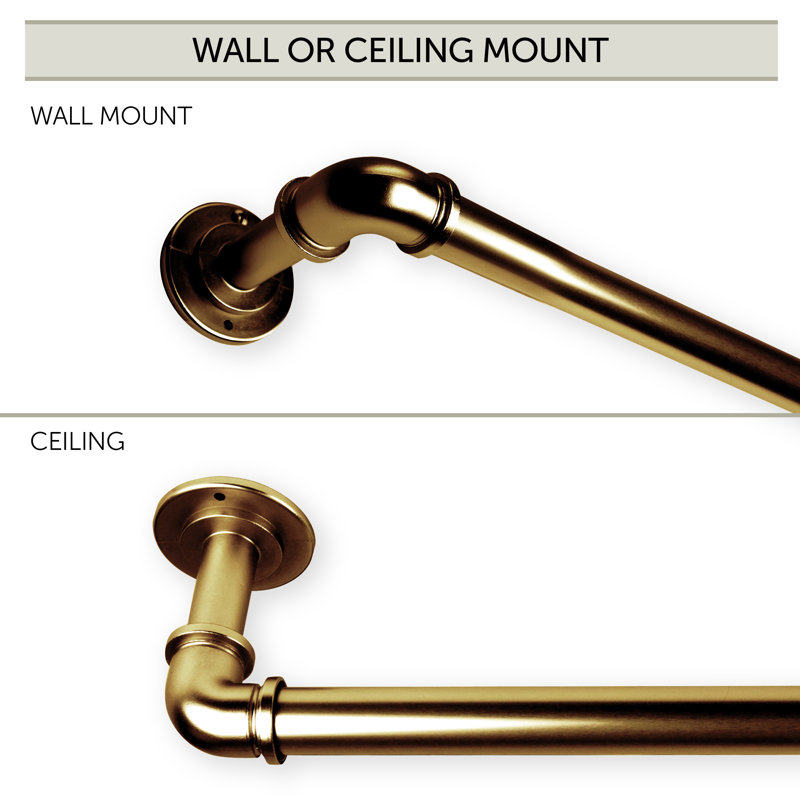 Fleur De Lis Living Mallie Single Curtain Rod Hardware Set