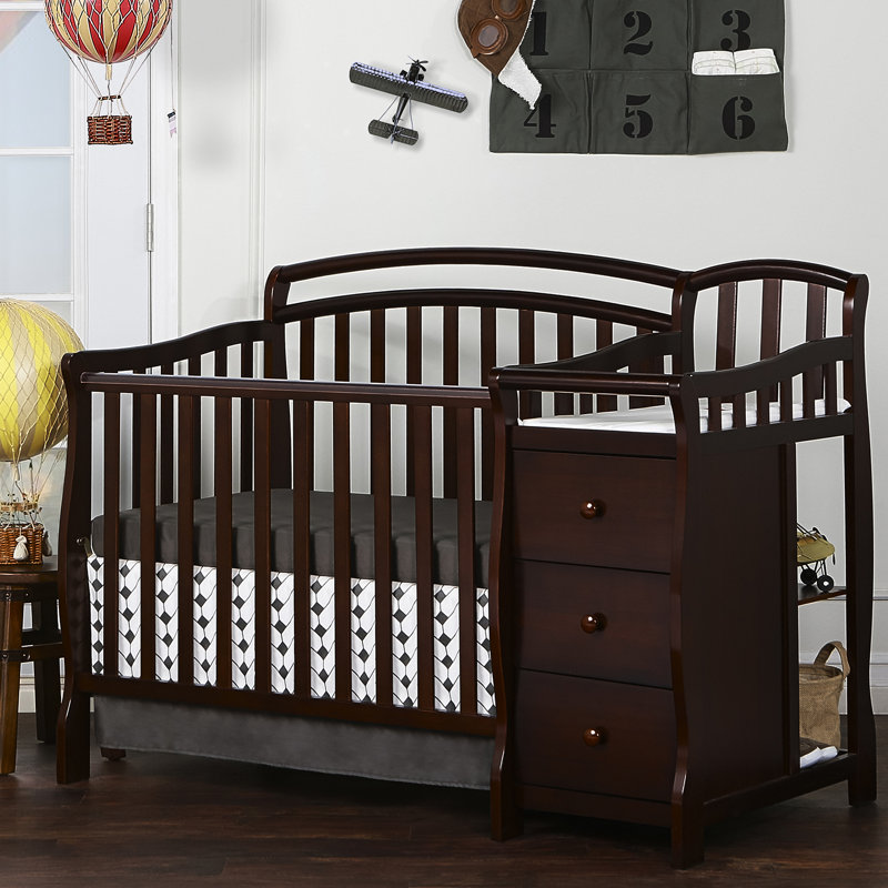 mini crib with changer