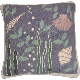 Christmas Hand Hooked Pillows Wayfair Octopus Garden Hand Hooked Wool Accent Pillow