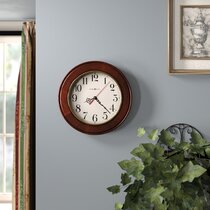 12/24 Hours Dual Time Standart and Military Silent non-Ticking Wall Clock 11.5" 
