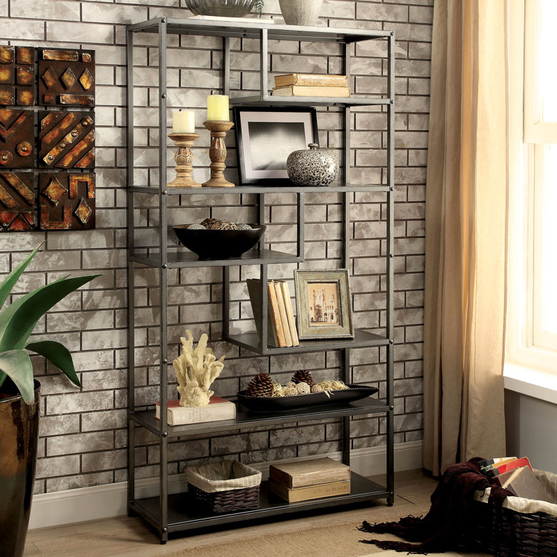 Evonna Industrial Etagere Bookcase & Reviews | Birch Lane