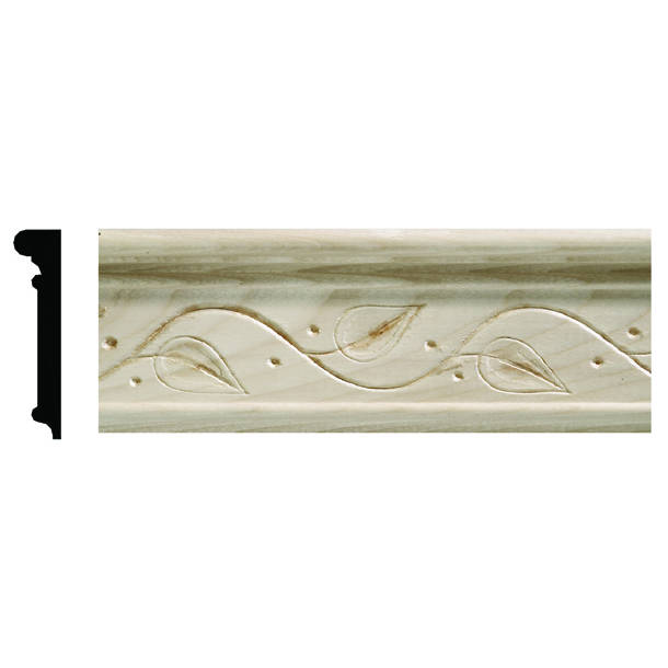 Ornamental Mouldings Hardwood Embossed Rope Panel Moulding 2.75