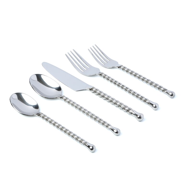 Gourmet Settings Silver Tear Stainless Steel Minispoons set of 4. 