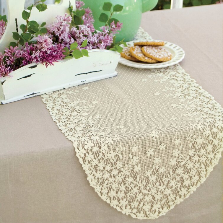 Set of 4 Embroidered Cutwork Placemat Wedding Party Table Runner Scarf Oval