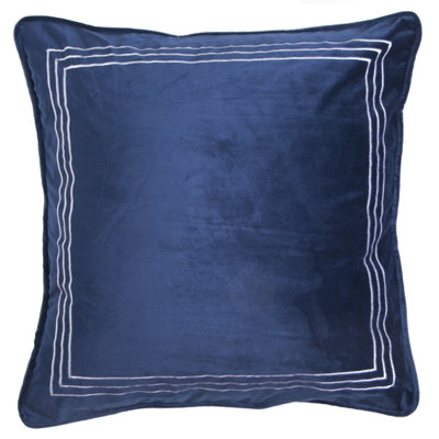 Toman Velvet Pillow Cover Mercer41 Color: Navy