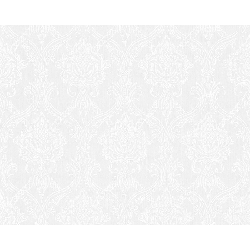 Blanc the Fascination of Elegant 33' L x 21" W Damask Wallpaper Roll