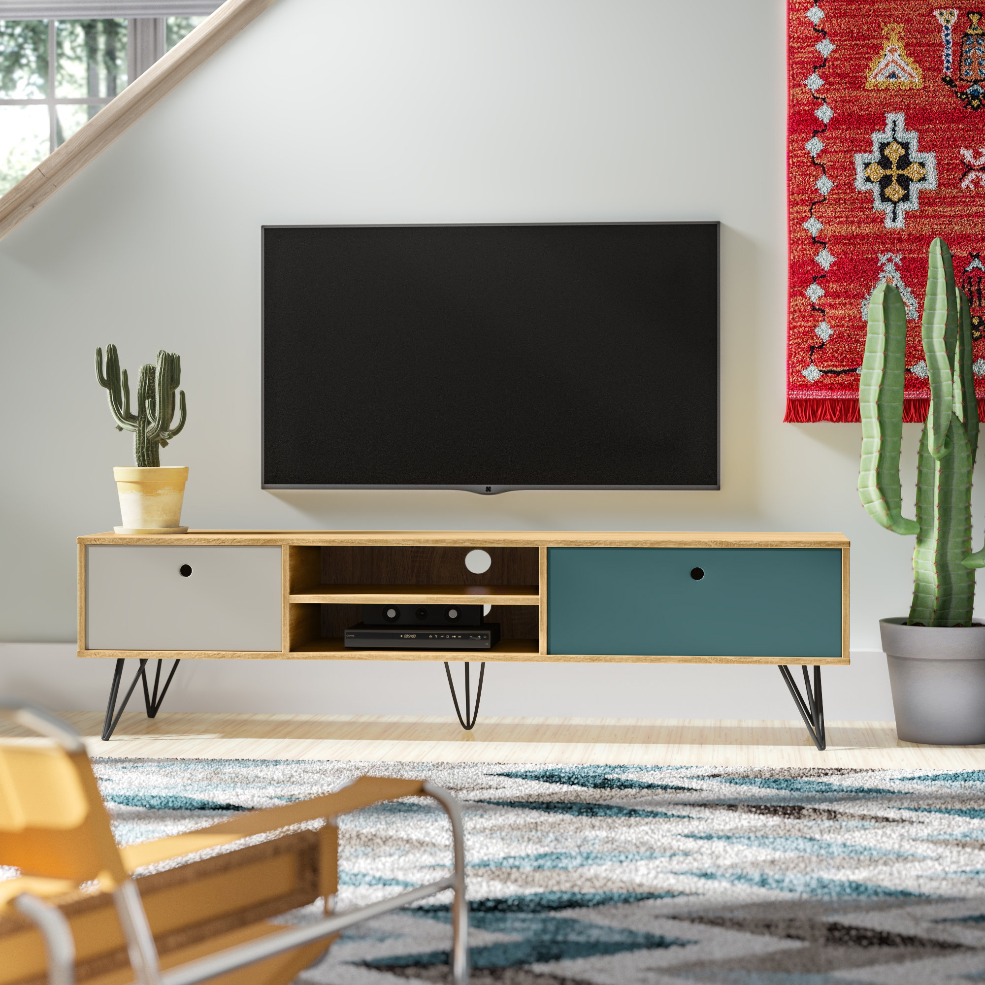 George Oliver Amalia Low Wide Tv Stand For Tvs Up To 58 Amalia Low Wide Tv Stand