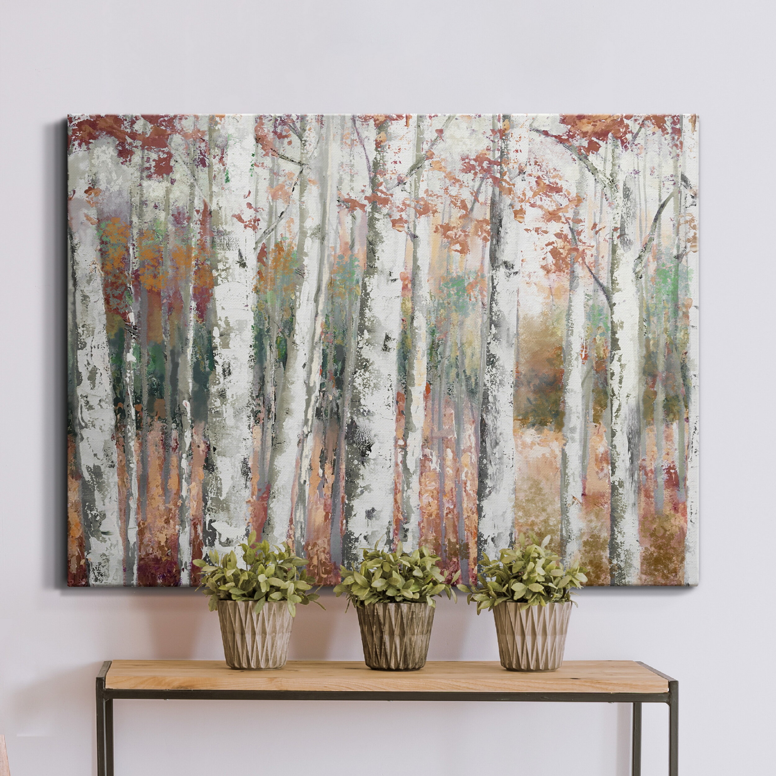 Millwood Pines Rustic Woodland - Wrapped Canvas Print | Wayfair