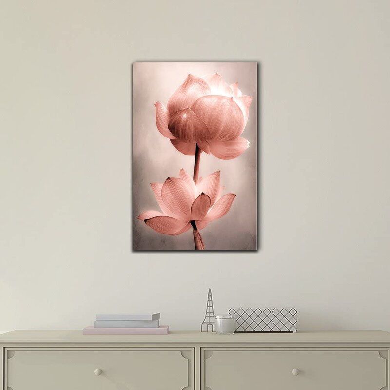 Closeup Of Lotus Flower - Wrapped Canvas Print