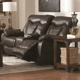Pomona 72.75 Wide Faux Leather Pillow Top Arm Reclining Loveseat by Loon Peak®