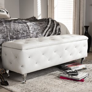 Baxton Studio Seine Storage Ottoman