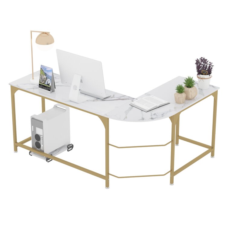 Featured image of post Recipe of Corner Desk White And Gold