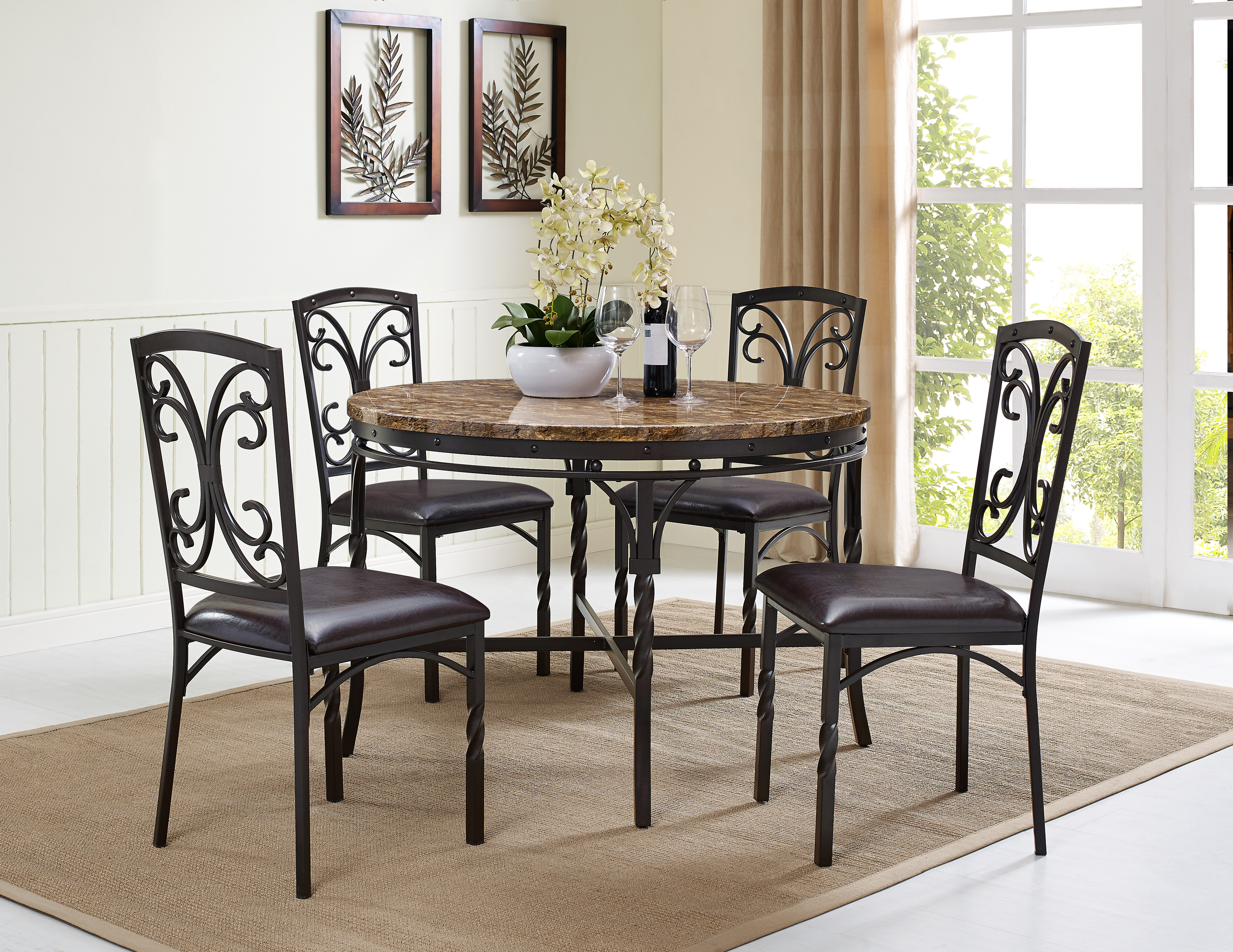 Fleur De Lis Living Vaughan 5 Piece Dining Table Set Reviews Wayfair