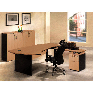 Go to store & view more images OfisELITE Executive Management 4 Piece L-Shaped Desk Office Suite