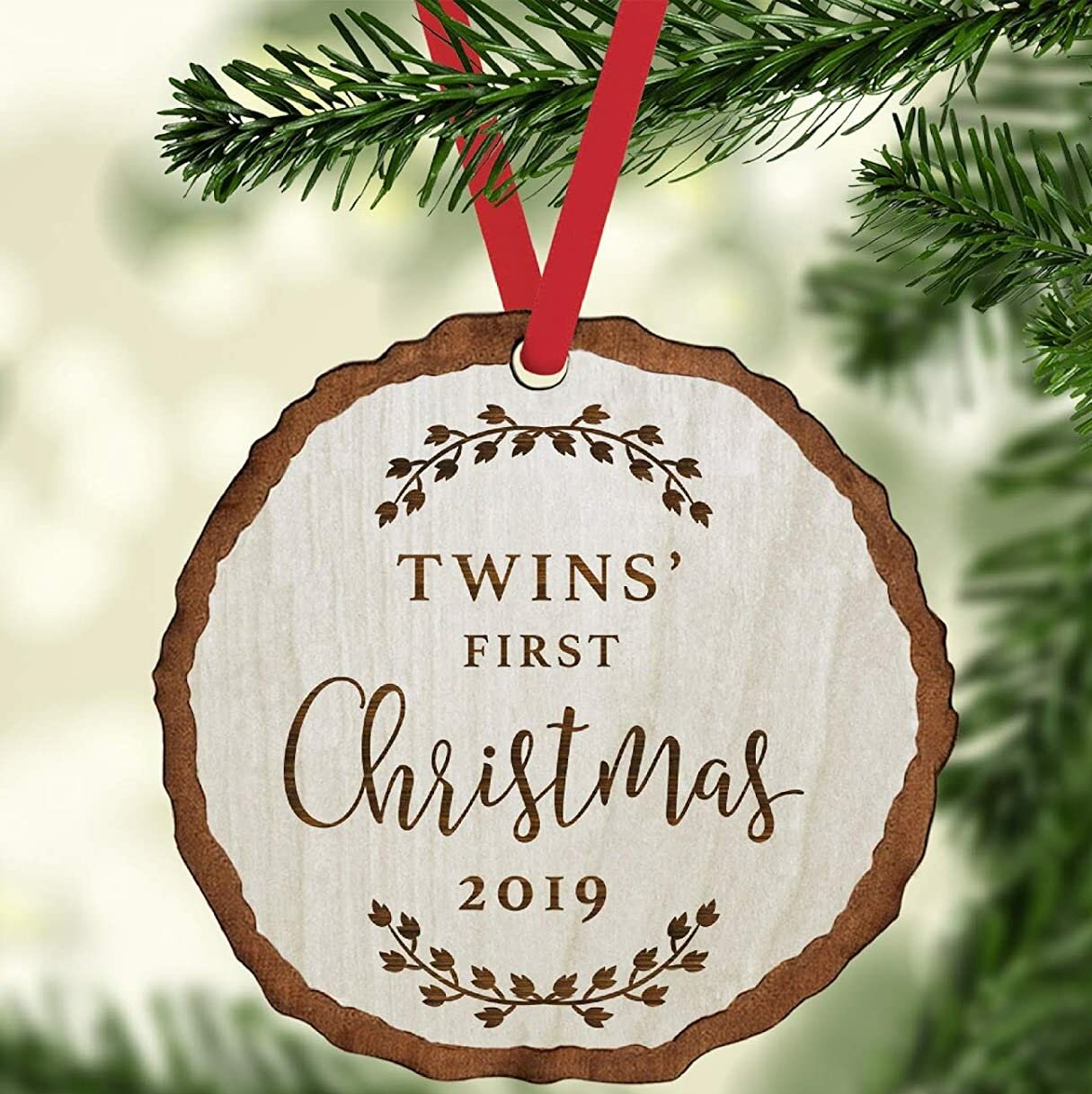 twins first christmas ornament