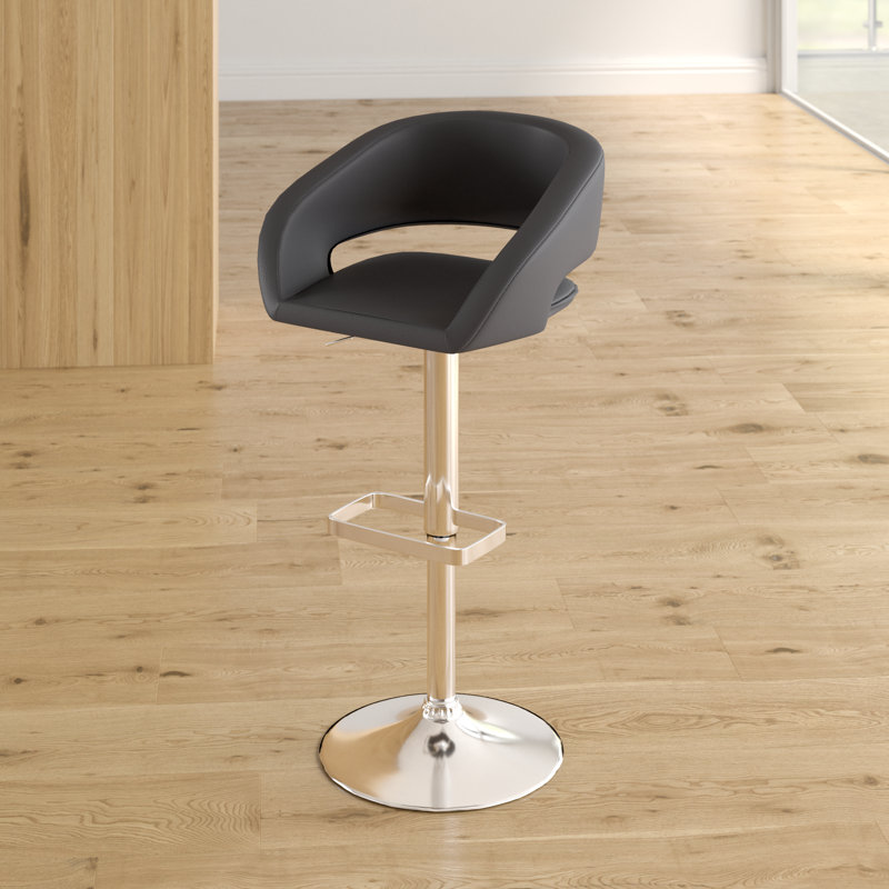 Orren Ellis Nolte Swivel Adjustable Height Bar Stool Reviews Wayfair