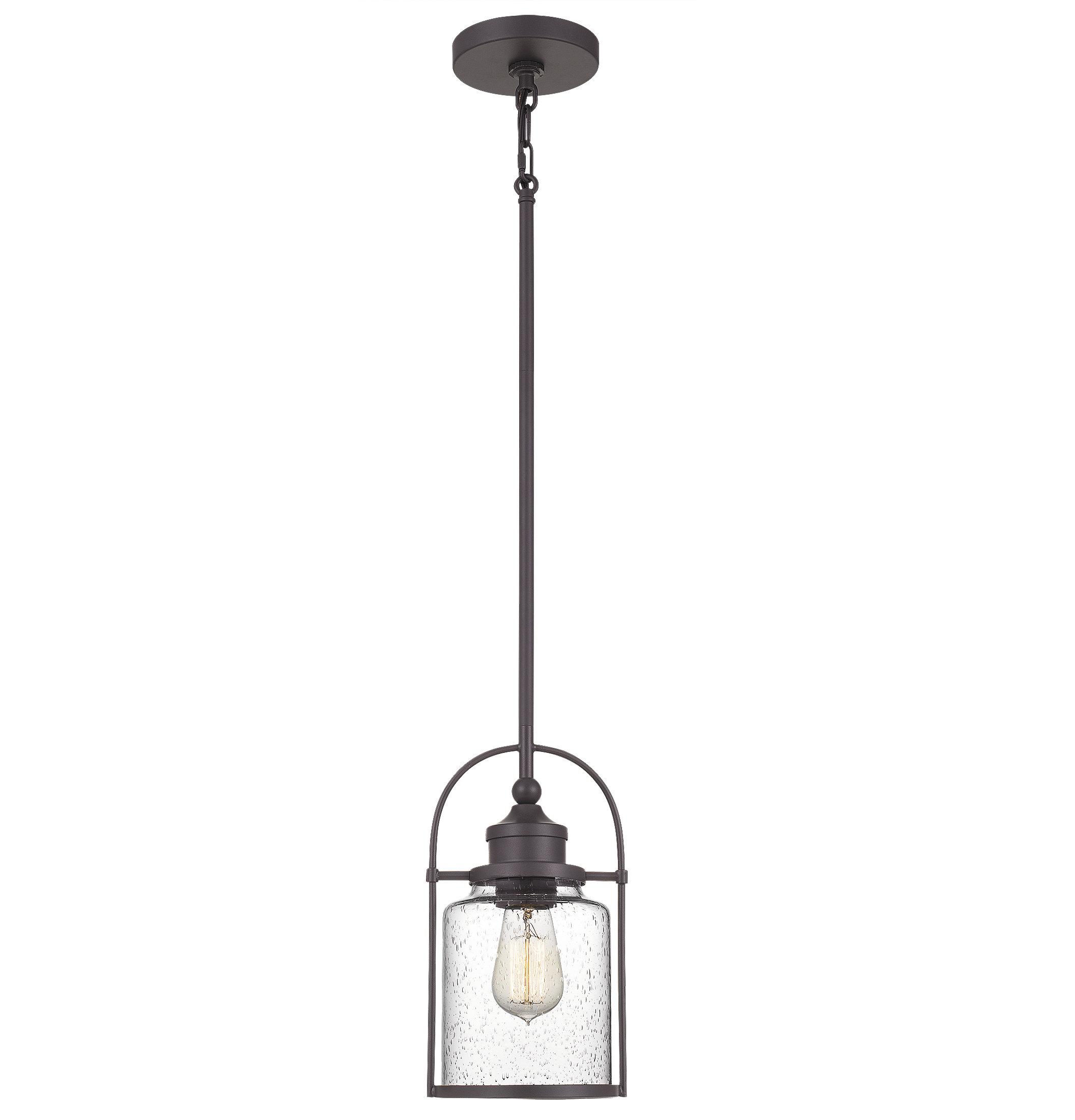 Breakwater Bay Lafitte 1 Light Single Jar Pendant With Rope Accents Wayfair