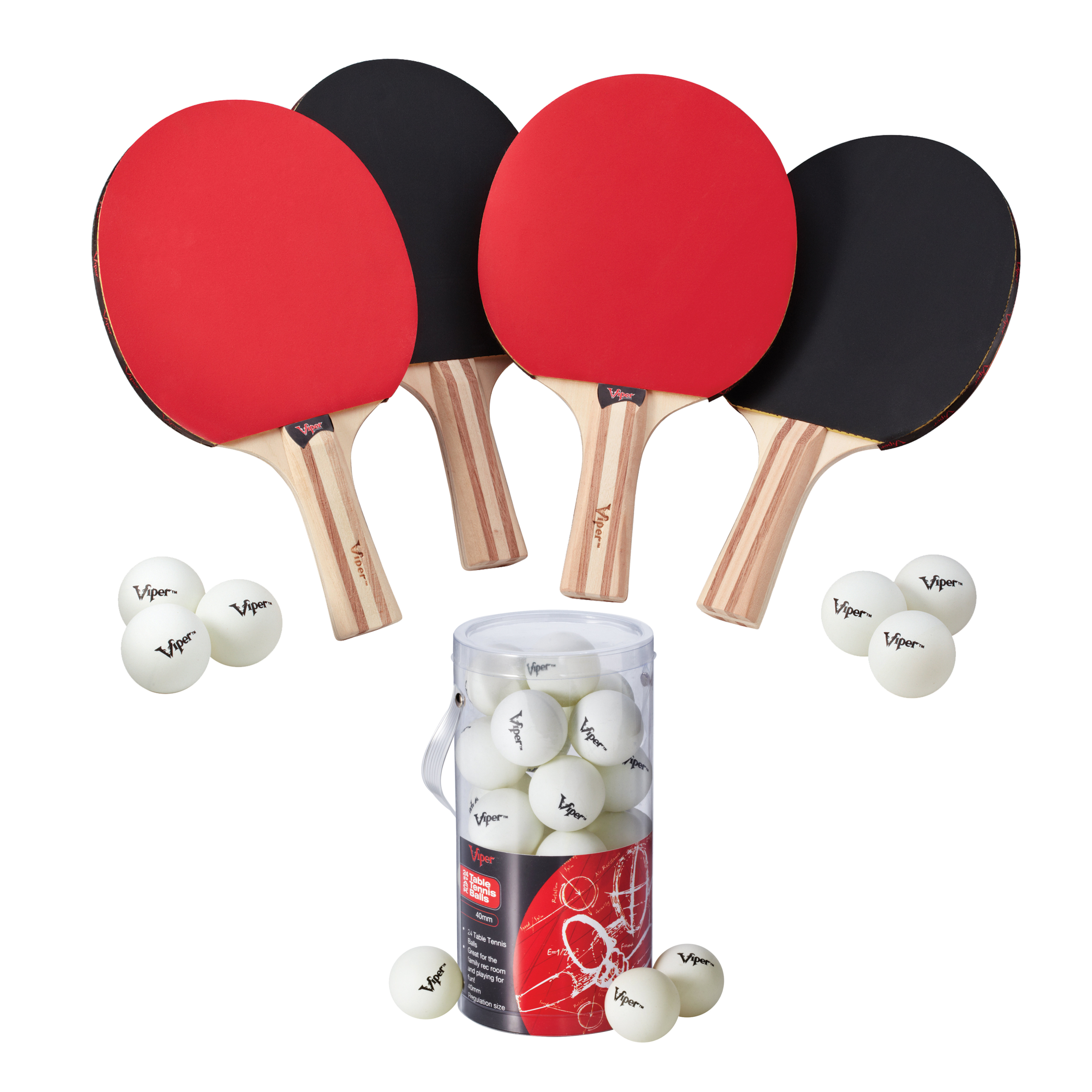 Free Shipping Rackets/Paddles and Balls Viper Table Tennis Accessory Set 