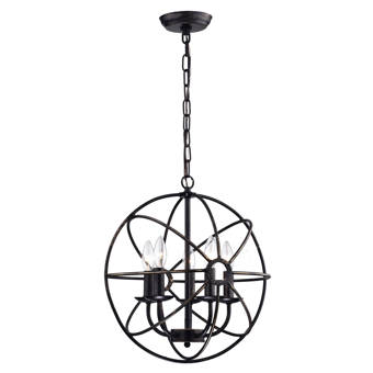Wrought Studio Baden 6 Light Unique Statement Globe Chandelier Reviews Wayfair
