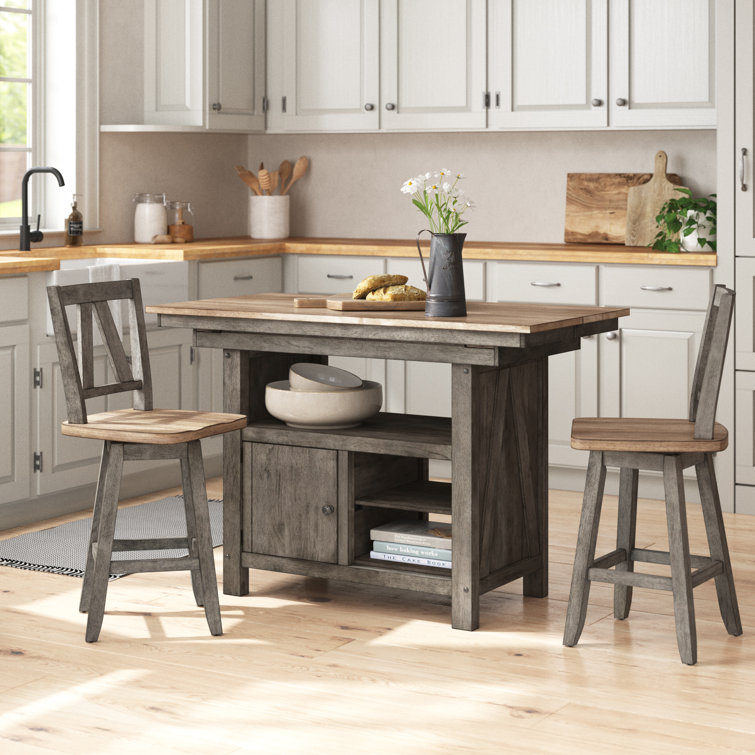 Birch Lane Advika Kitchen Island Set Reviews Wayfair